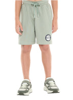 Oversized - Boys' Jacquard 2-Piece Set - T-Shirt With Badge Detail And Matching Shorts With Pockets