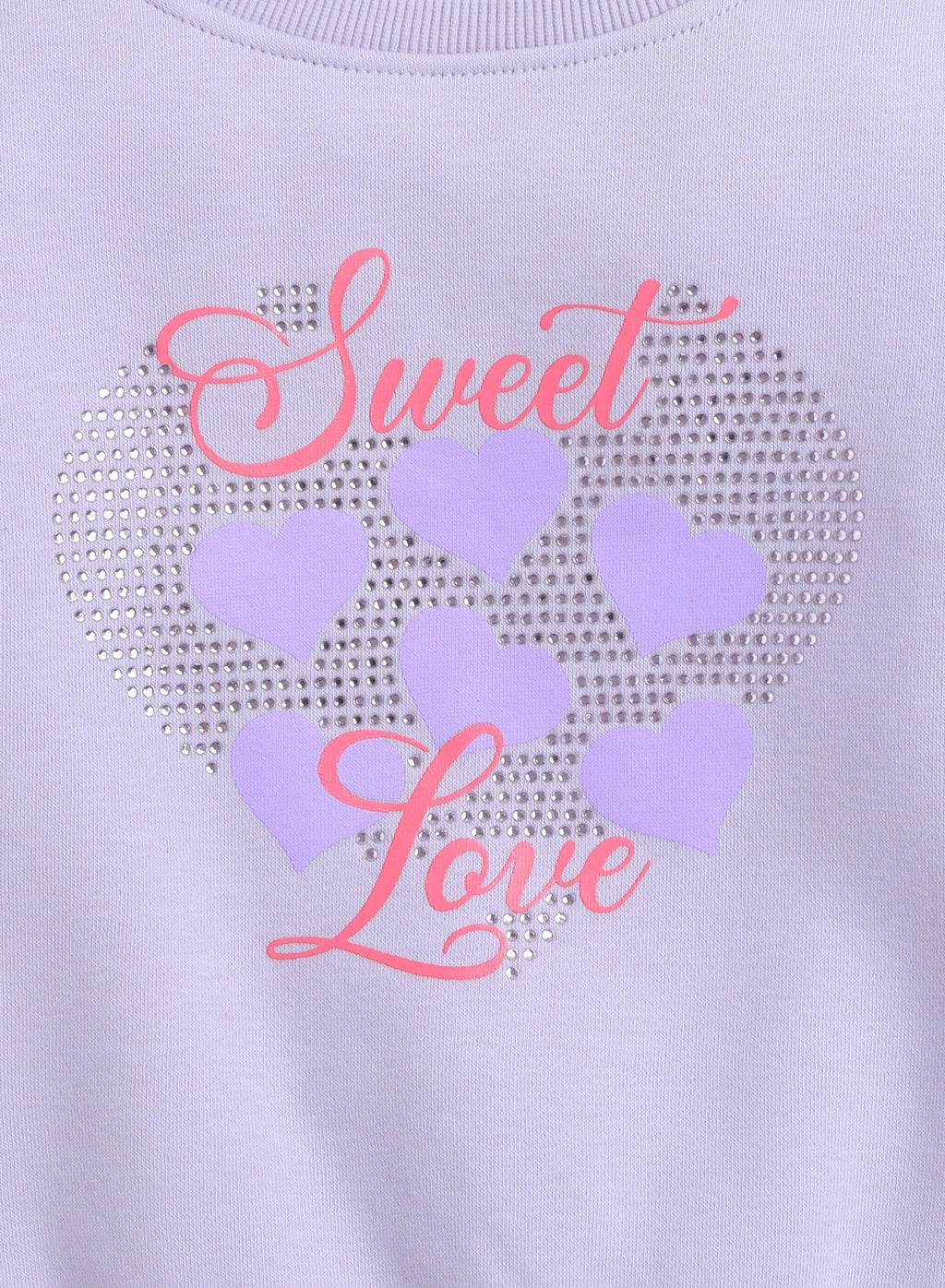 Girls Œsweet Love” Heart Fleece Sweatshirt