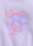 Girls Œsweet Love” Heart Fleece Sweatshirt