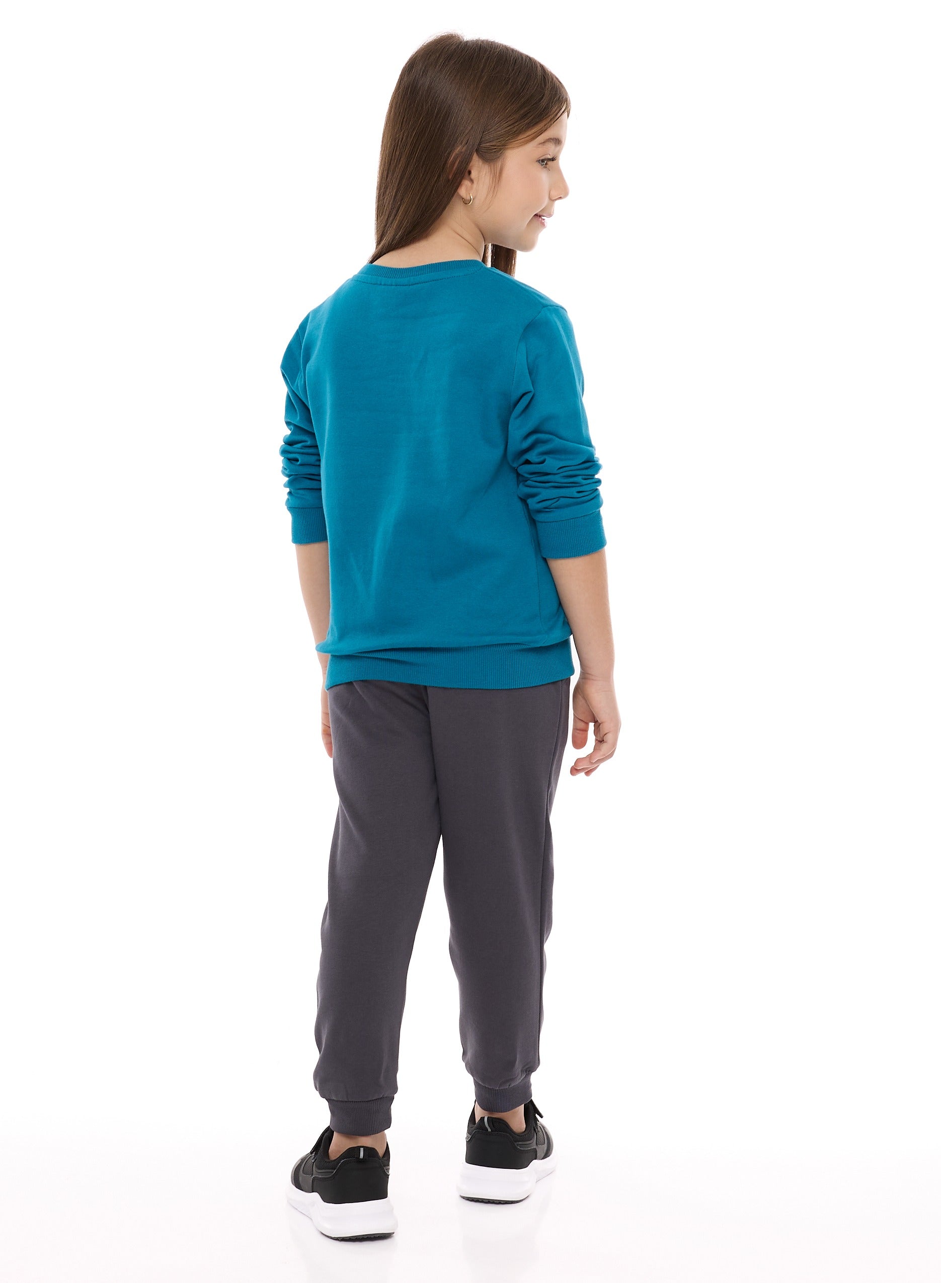 Girls- Embroidered Sweat Top And Jogger Set