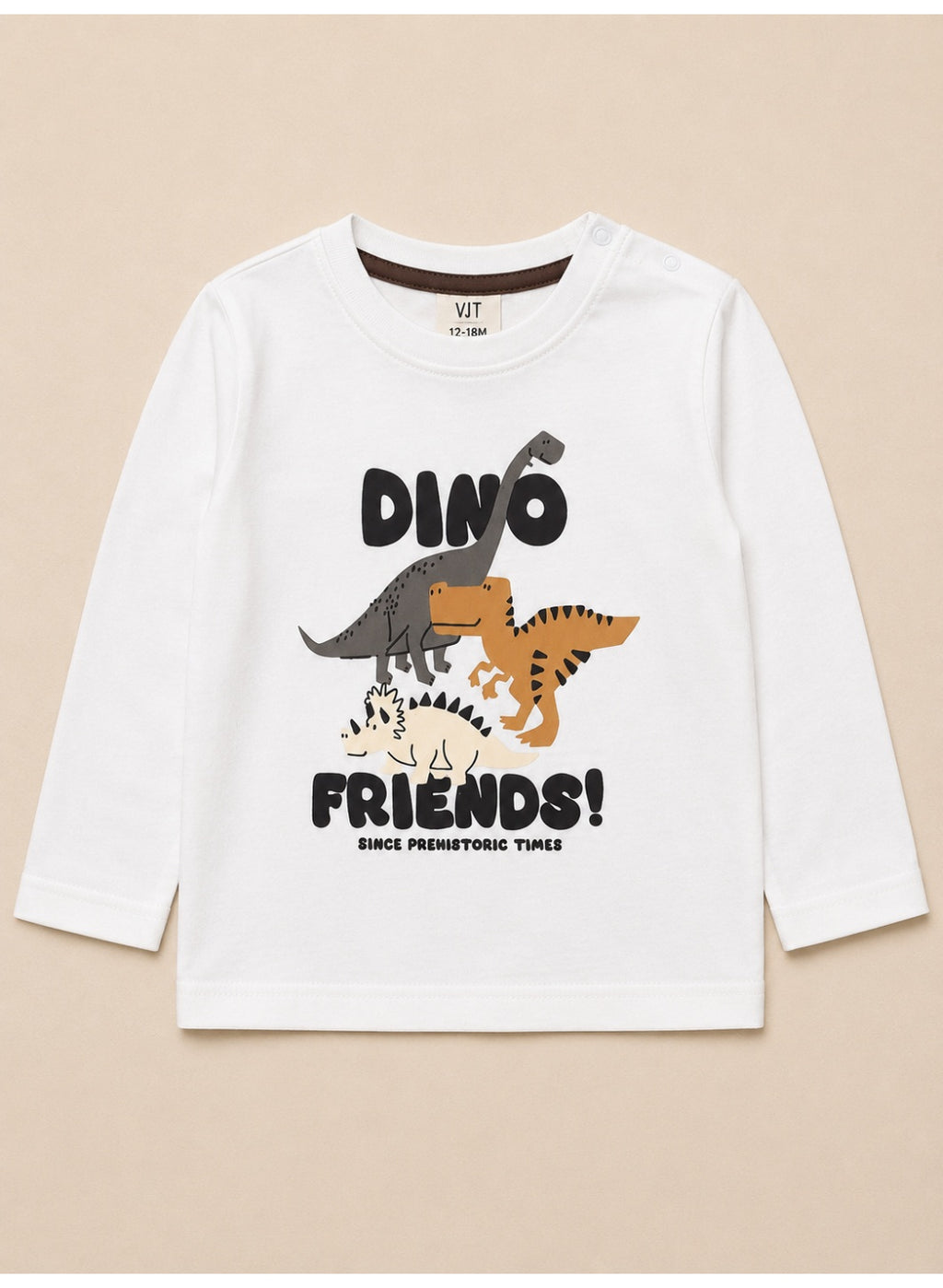 Baby Boys Dino Friends 3-Piece Hoodie, T-Shirt & Jogger Set