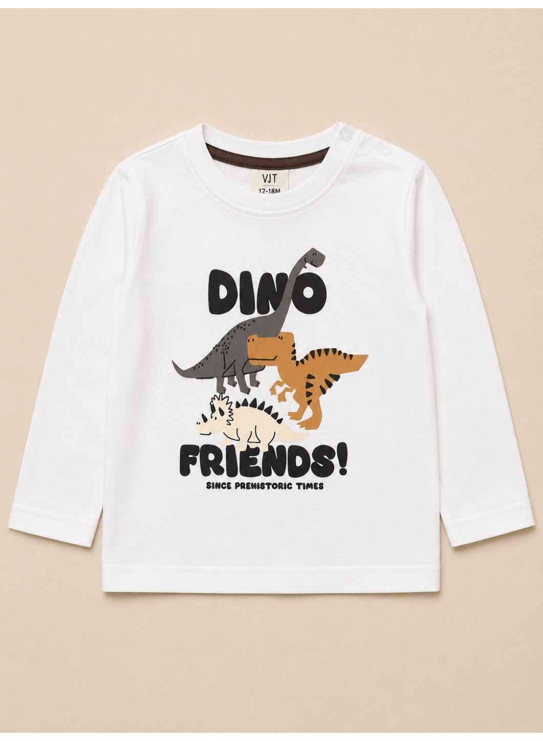 Baby Boys Dino Friends 3-Piece Hoodie, T-Shirt & Jogger Set