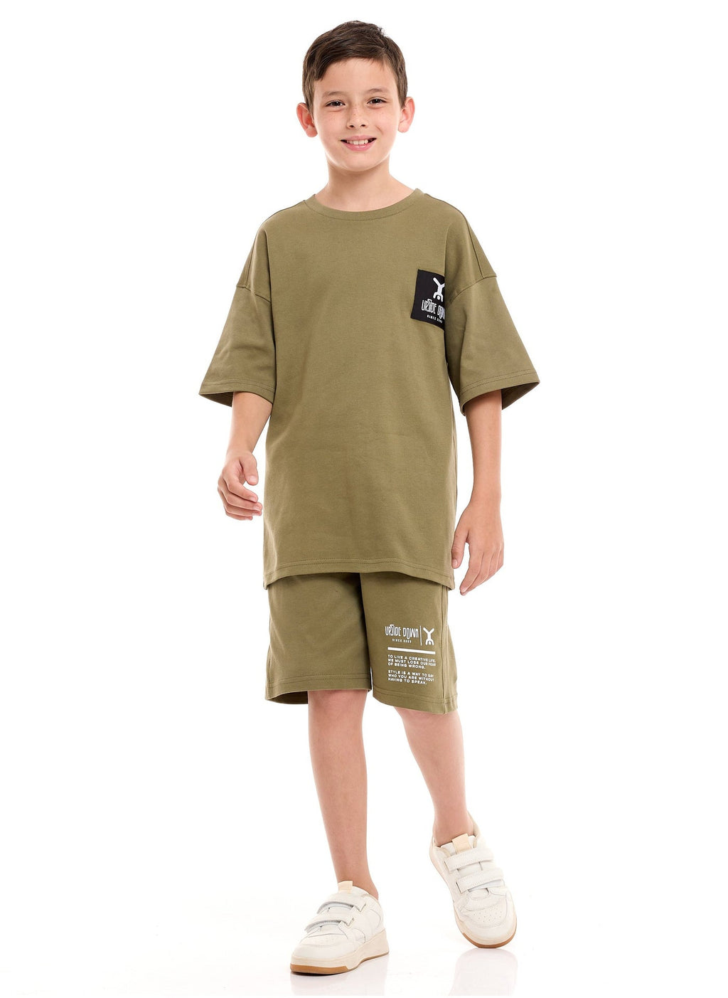 Victor and Jane Cotton Bear Embroidered Polo T-Shirt - Beige