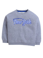 Boys' Grey Œnew York” Printed Sweatshirt