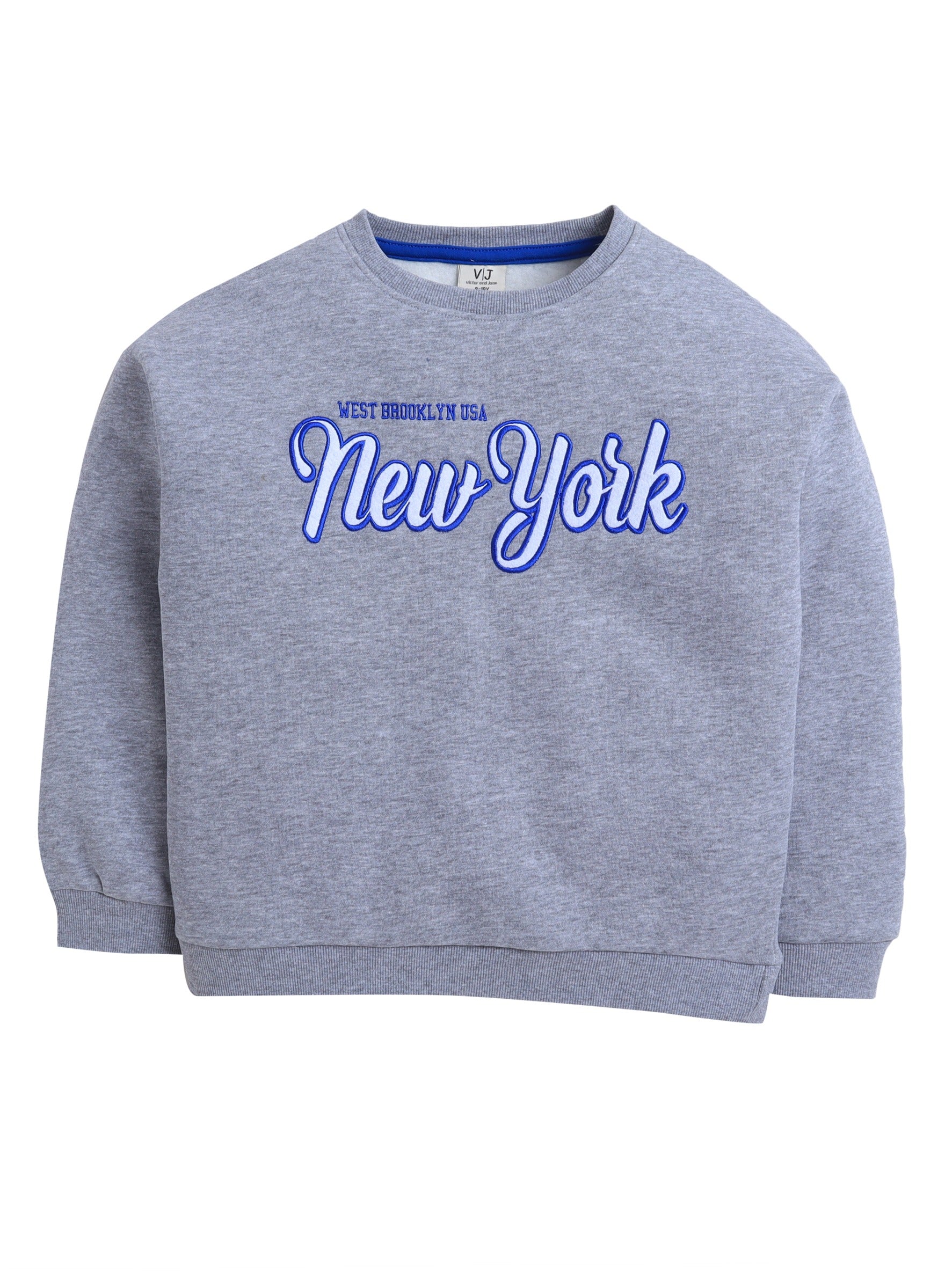 Boys' Grey Œnew York” Printed Sweatshirt