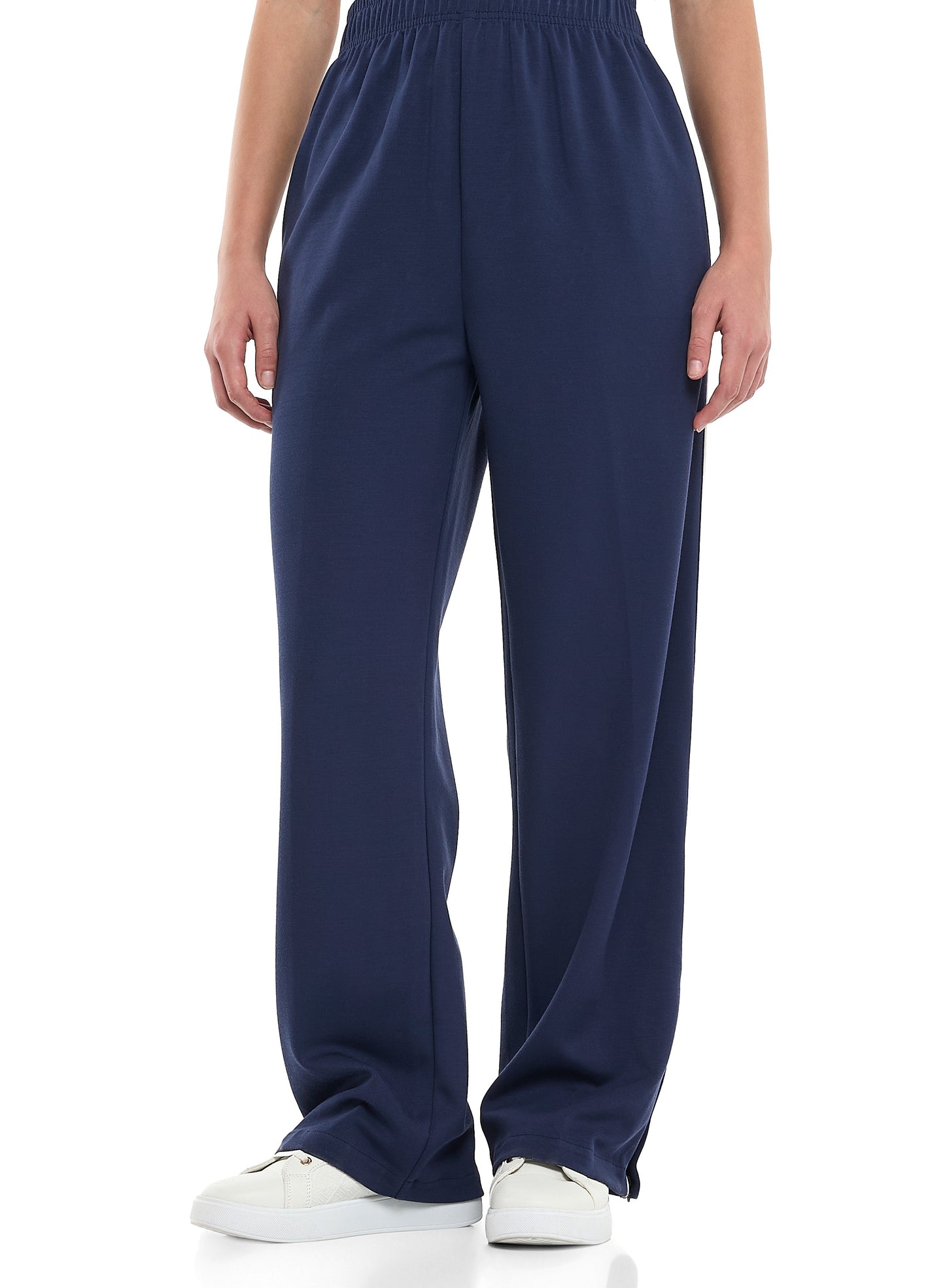 Ladies’ Navy Wide-Leg Pants & Hoodie Set