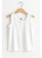 "3-Pack Girls' Cotton Vests “ Neutral Basics In Black, White & Grey "