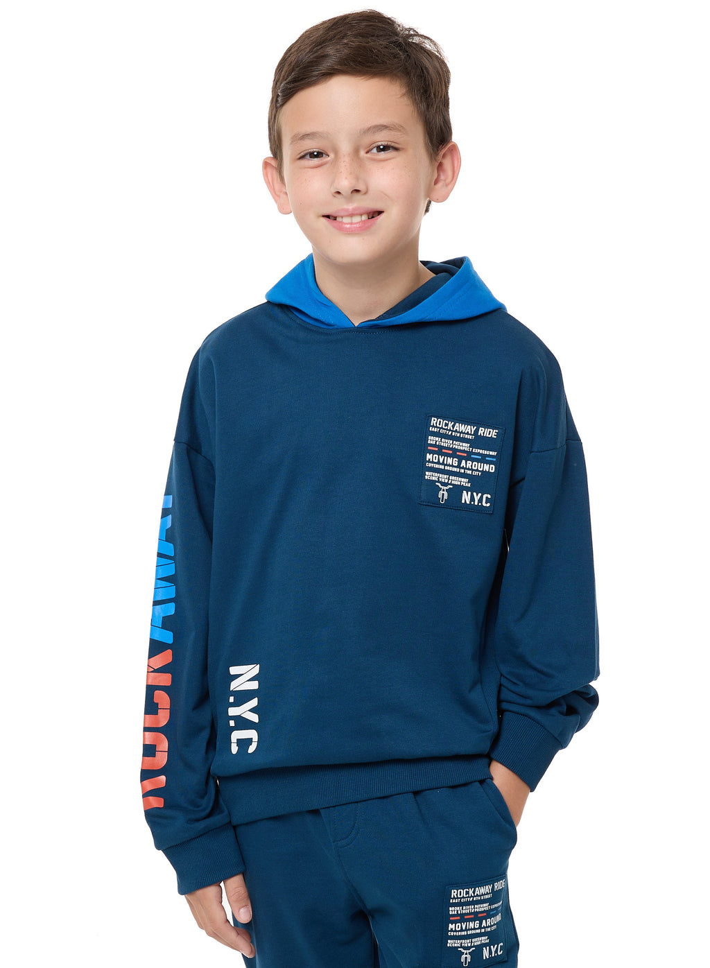 Boys' 2-Piece Hoodie And Jogger Set (8-14 Yrs) Navy
