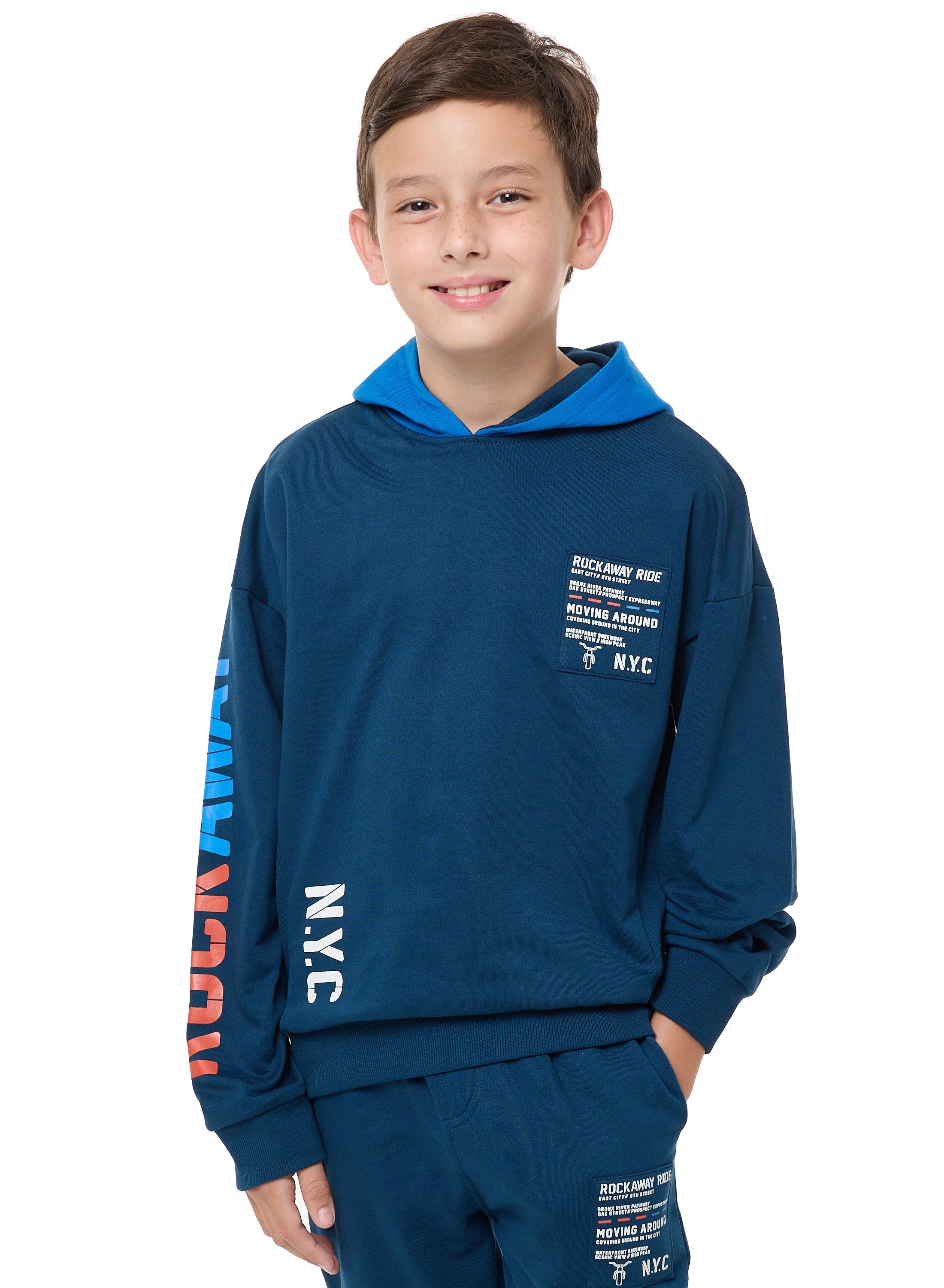 Boys' 2-Piece Hoodie And Jogger Set (8-14 Yrs) Navy