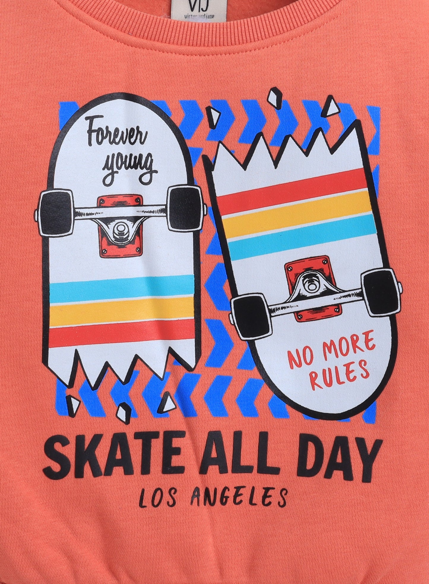 Boys' Coral "Skate All Day" Graphic Sweatshirt