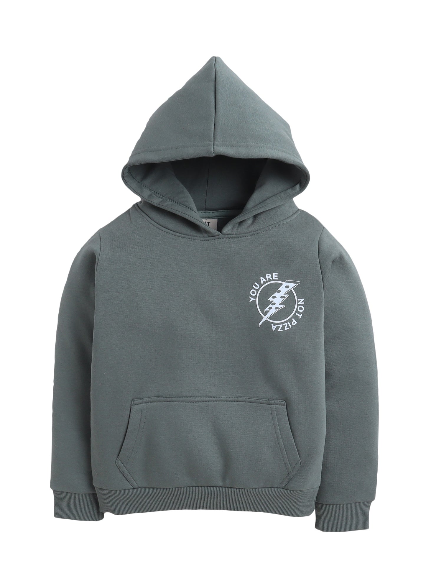 Boys' Olive Green Hoodie with “You Can’t Make Everyone Happy” Print