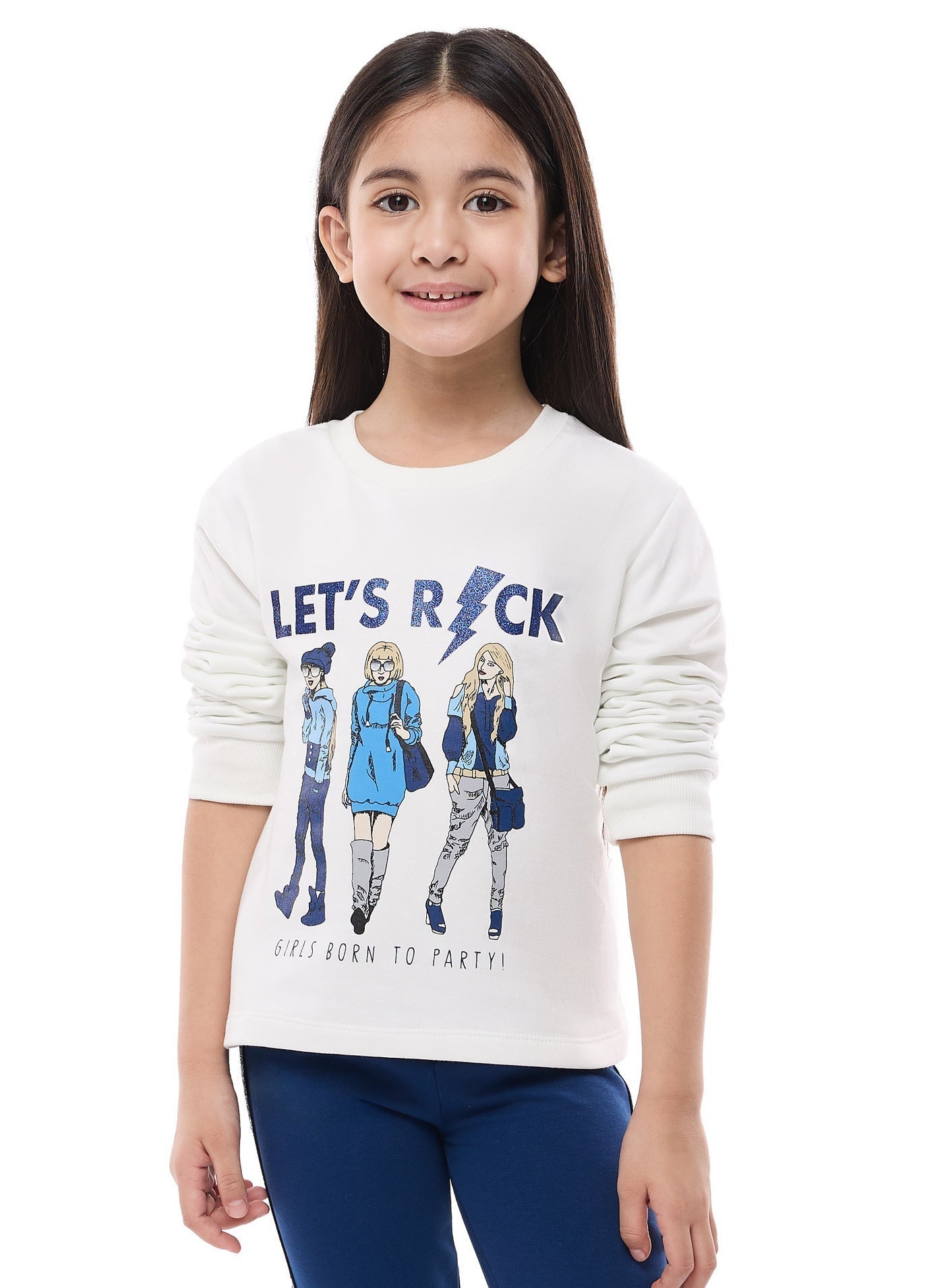 Girls 2-Piece Set - Sweat-Top And Leggings