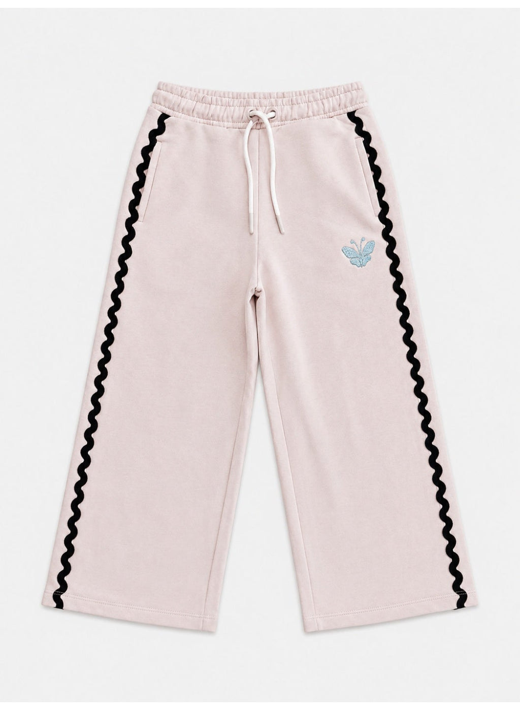 Girls Half Zip Sweatshirt Hoodie and Wide Leg Pants Set