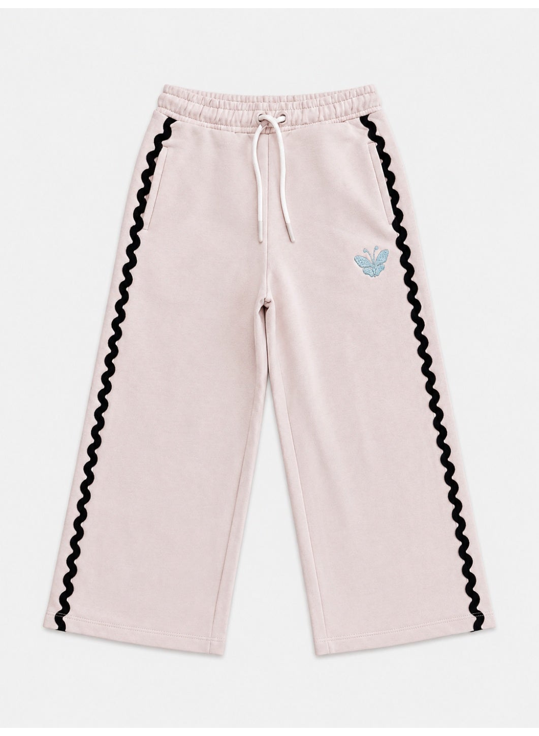 Girls Half Zip Sweatshirt Hoodie and Wide Leg Pants Set