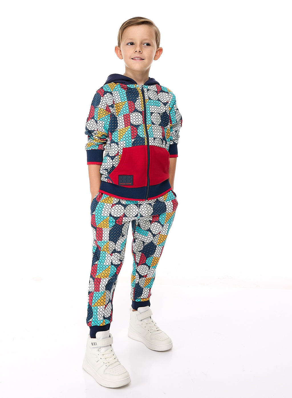 Boys' 2-Piece Printed Fullzipper Hoodie And Jogger Set Multi