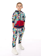 Boys' 2-Piece Printed Fullzipper Hoodie And Jogger Set Multi