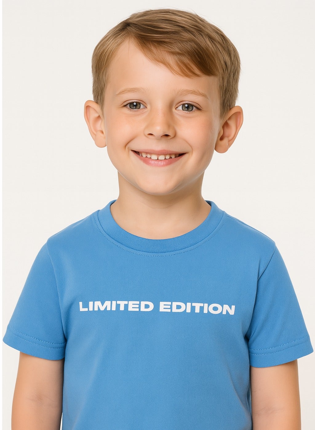 Boys' "LIMITED EDITION" Cotton T-Shirt – Blue (2Y-9Y)