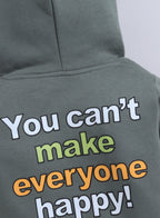 Boys' Olive Green Hoodie With Œyou Can’T Make Everyone Happy” Print