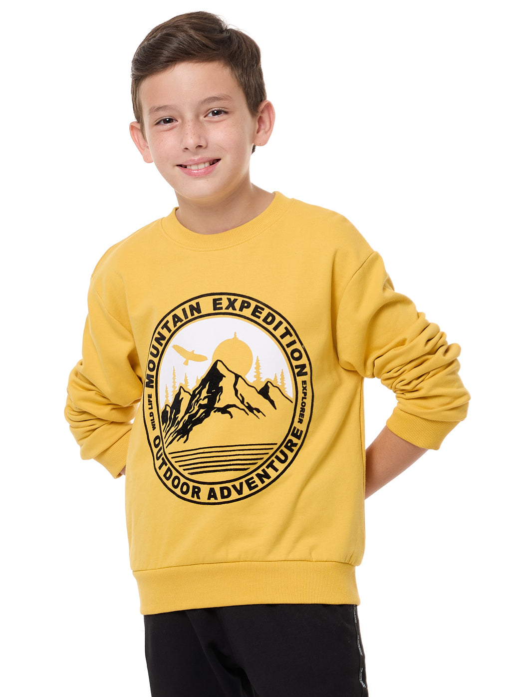 Boys' Sweatshirt  (8-14Yrs) Mustard