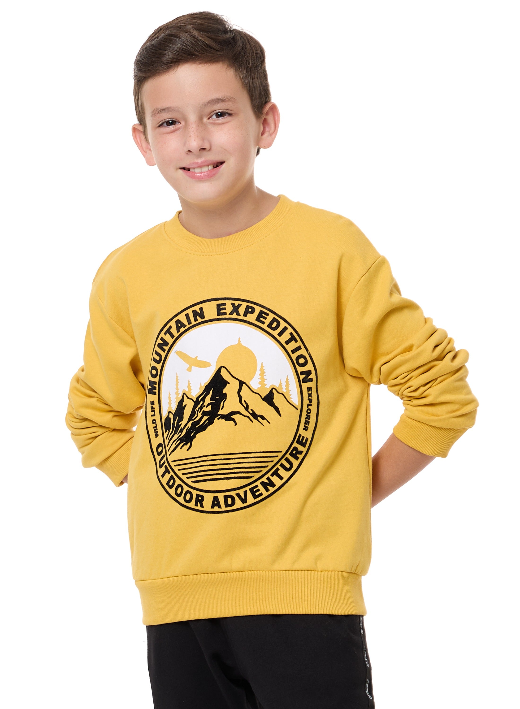 Boys' Sweatshirt  (8-14Yrs) Mustard