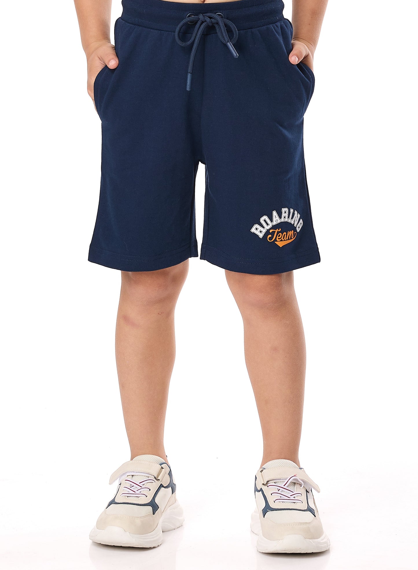 Boys' 2 Piece Sets with Matching Tshirt And Slogan Print Shorts with Elasticated Waist