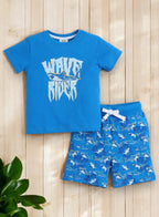 Victor And Jane - Printed T-Shirt And All-Over Printed Shorts Pyjama Set