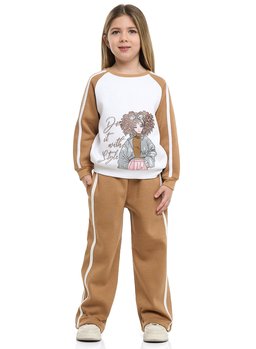 Girls Do It With Style Fleece Tracksuit “ 2-Piece Set