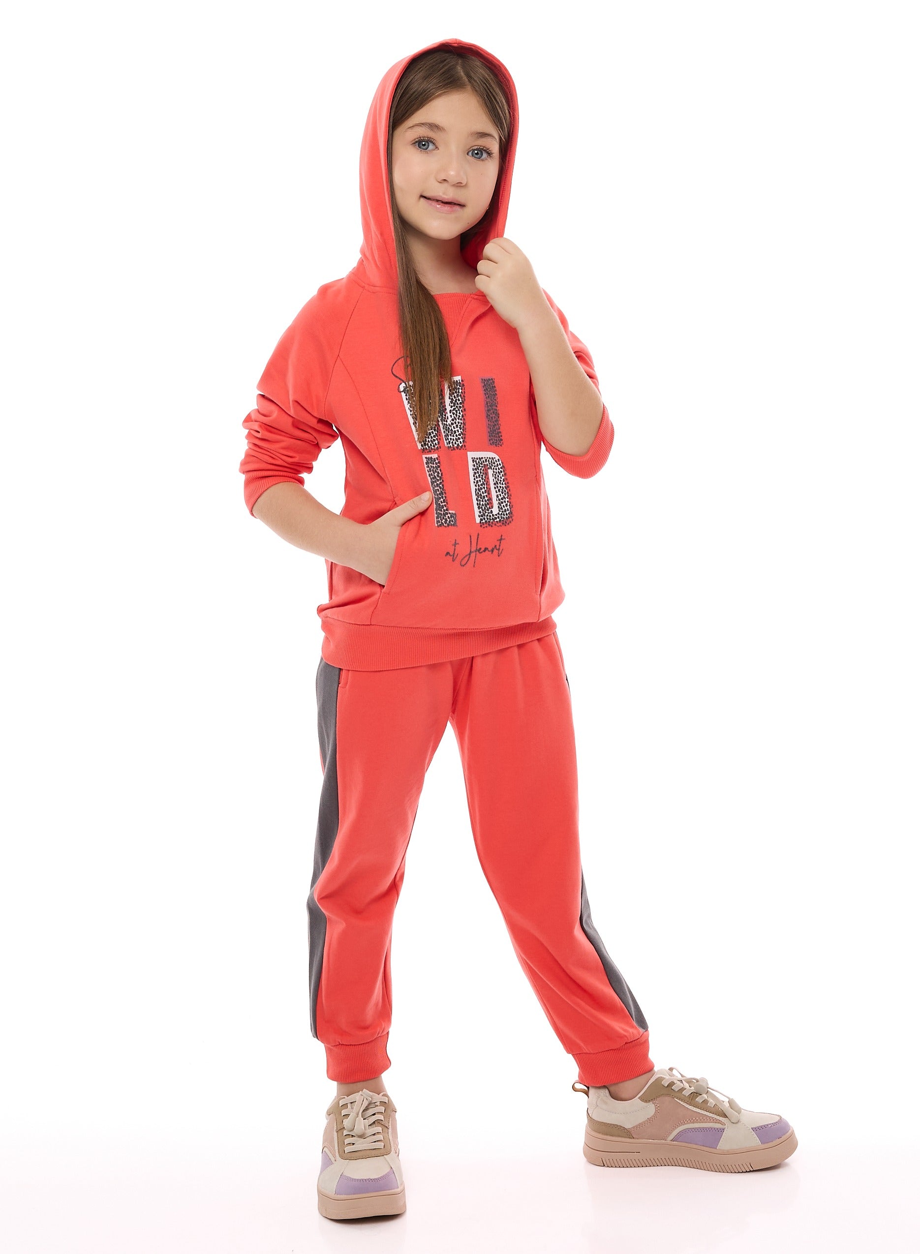 Embroidered "Wild" Hoodie With Matching Joggers