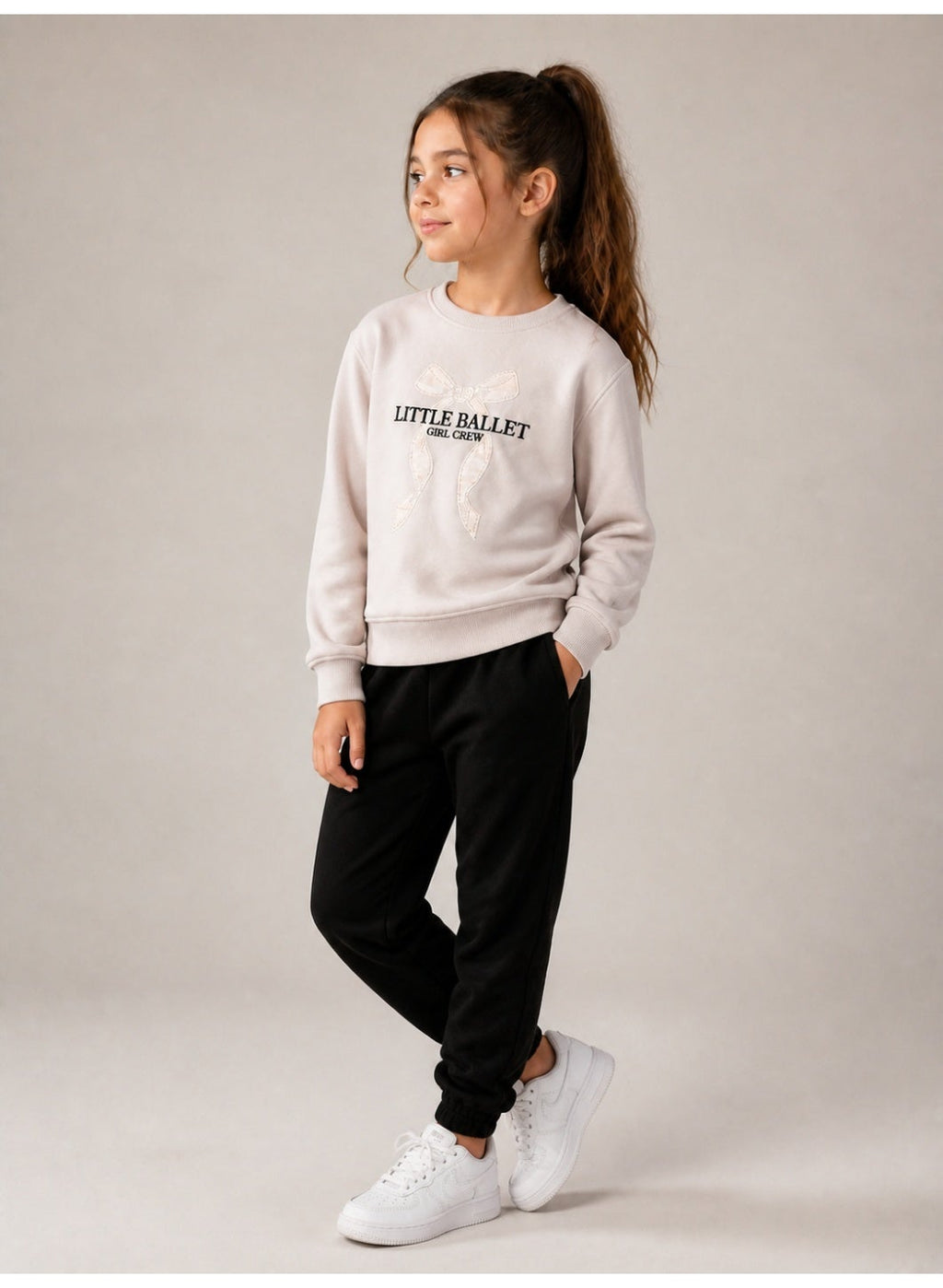 Girls "Little Ballet" Embroidery Pullover