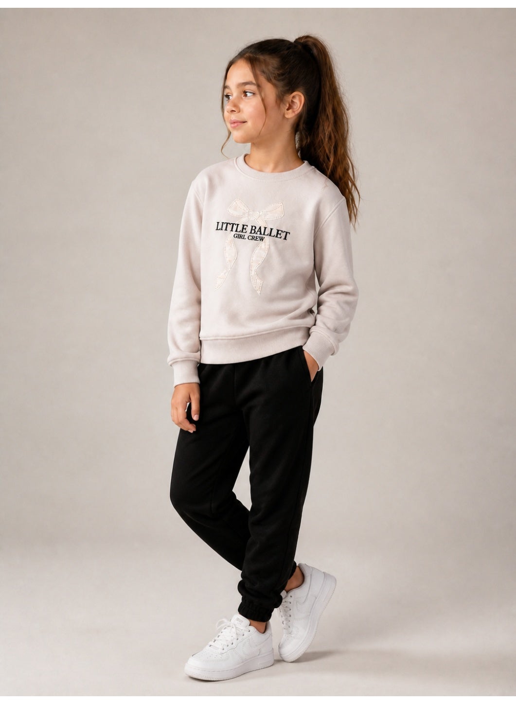 Girls "Little Ballet" Embroidery Pullover