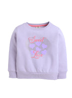 Girls Œsweet Love” Heart Fleece Sweatshirt