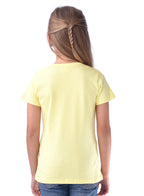Victor And Jane Summer Graphic Fashion T-Shirt - Yellow