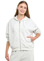 2 Piece Set-  Zip-Front Hoodie & Wide-Leg Trousers Set