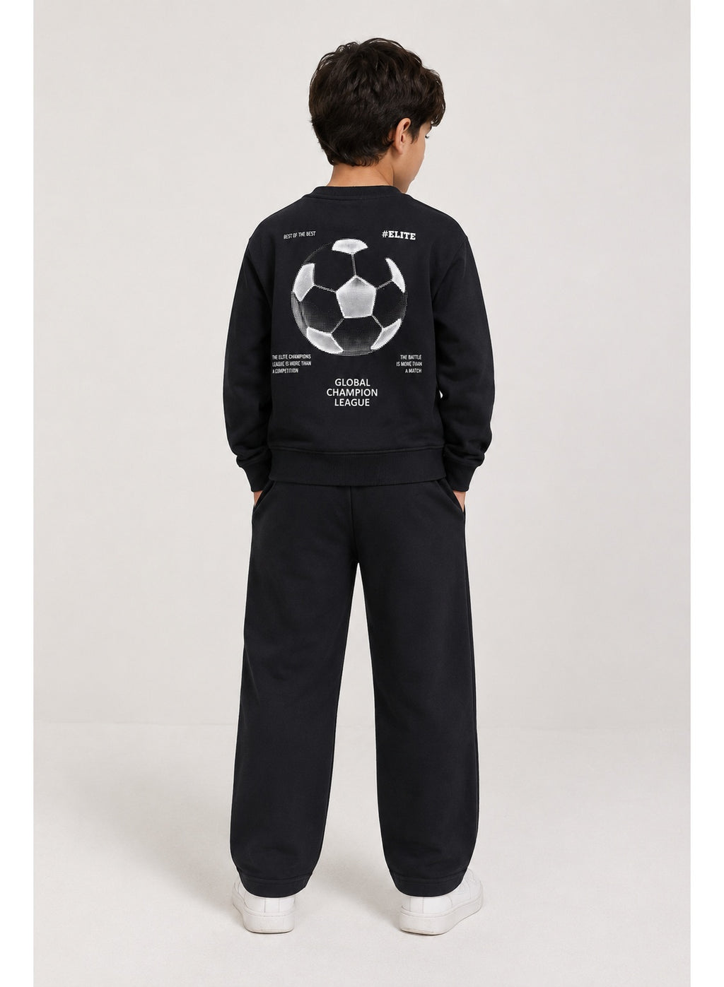 Boys’ Front and Back Graphic Sweatshirt and Barrel Jogger Pants Set