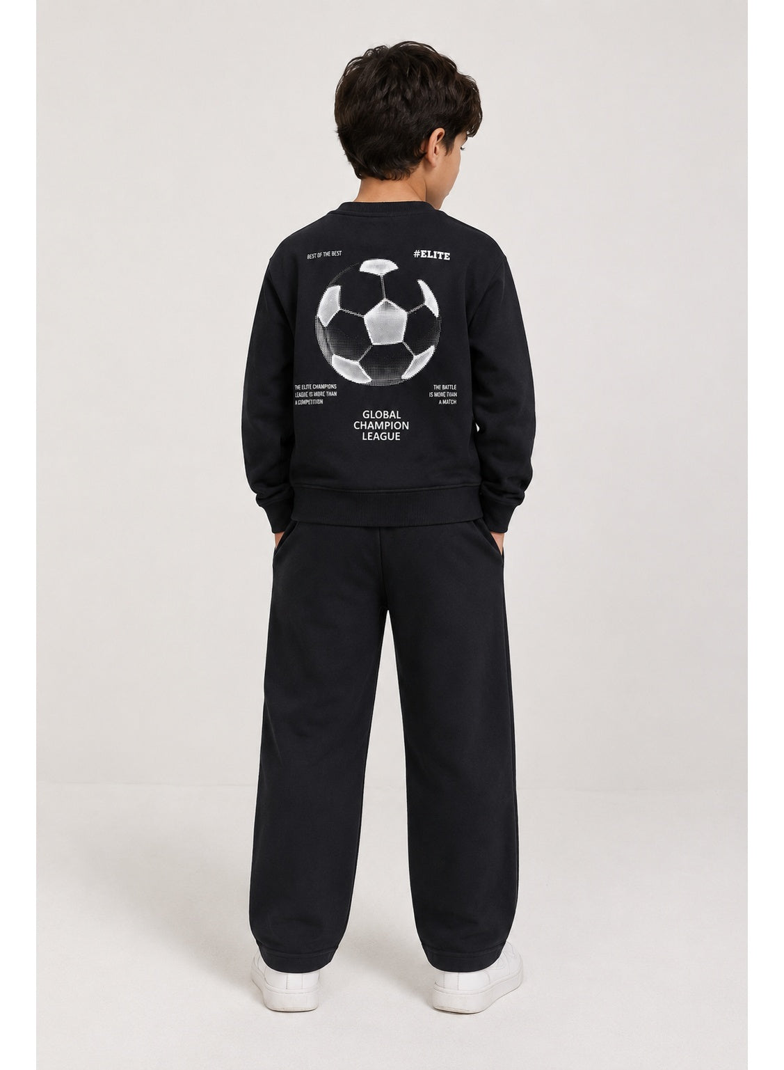 Boys’ Front and Back Graphic Sweatshirt and Barrel Jogger Pants Set