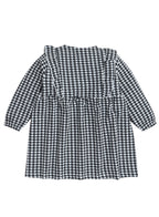 All Over Printed With Ruffle Dress And Contrast Bow