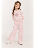 Girls' Crew Neck Pullover Top & Long Pants