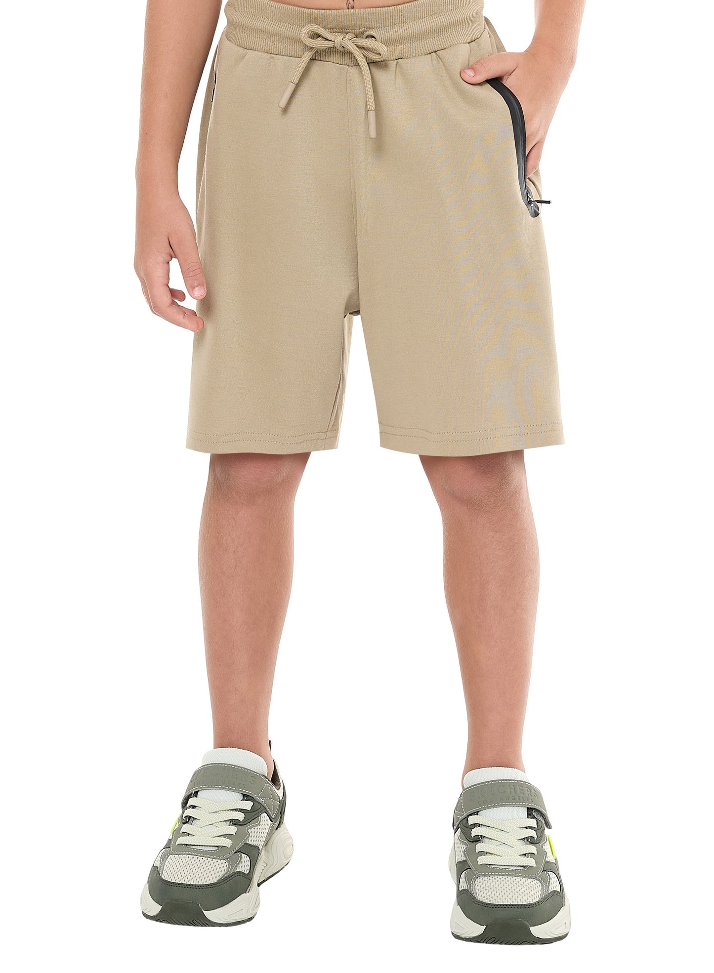 Victor and Jane Boys' Jacquard Set – Olive Colour Striped Design with Textured Material