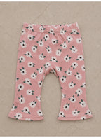 Baby Girls Wrap Bodysuit and Floral Pants Set with Socks and Headband (4-Piece)