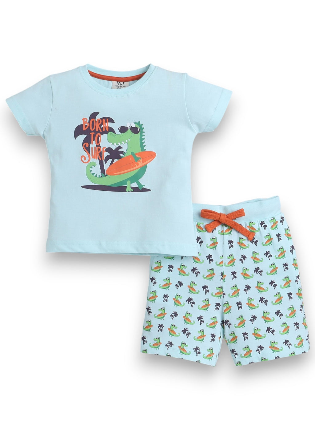 Victor And Jane - Printed T-Shirt And All-Over Printed Shorts Pyjama Set