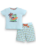 Victor And Jane - Printed T-Shirt And All-Over Printed Shorts Pyjama Set
