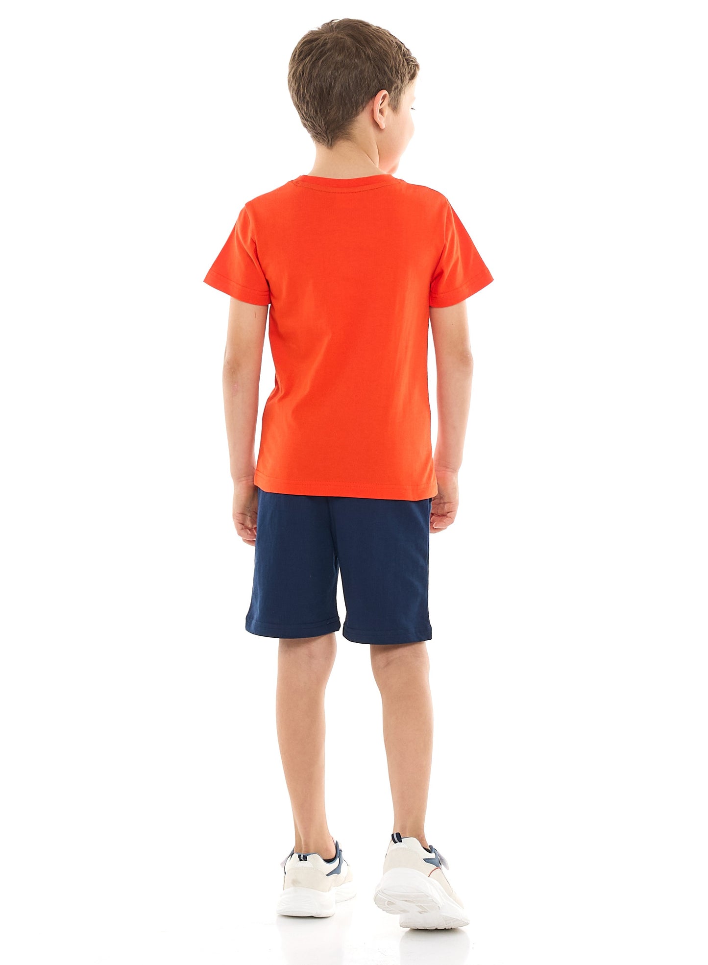 Victor and Jane Boys' 2 Piece Set with Matching Tshirt And Slogan Print Shorts with Elasticated Waist
