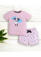 Victor And Jane - Printed T-Shirt And Shorts Pyjama Set