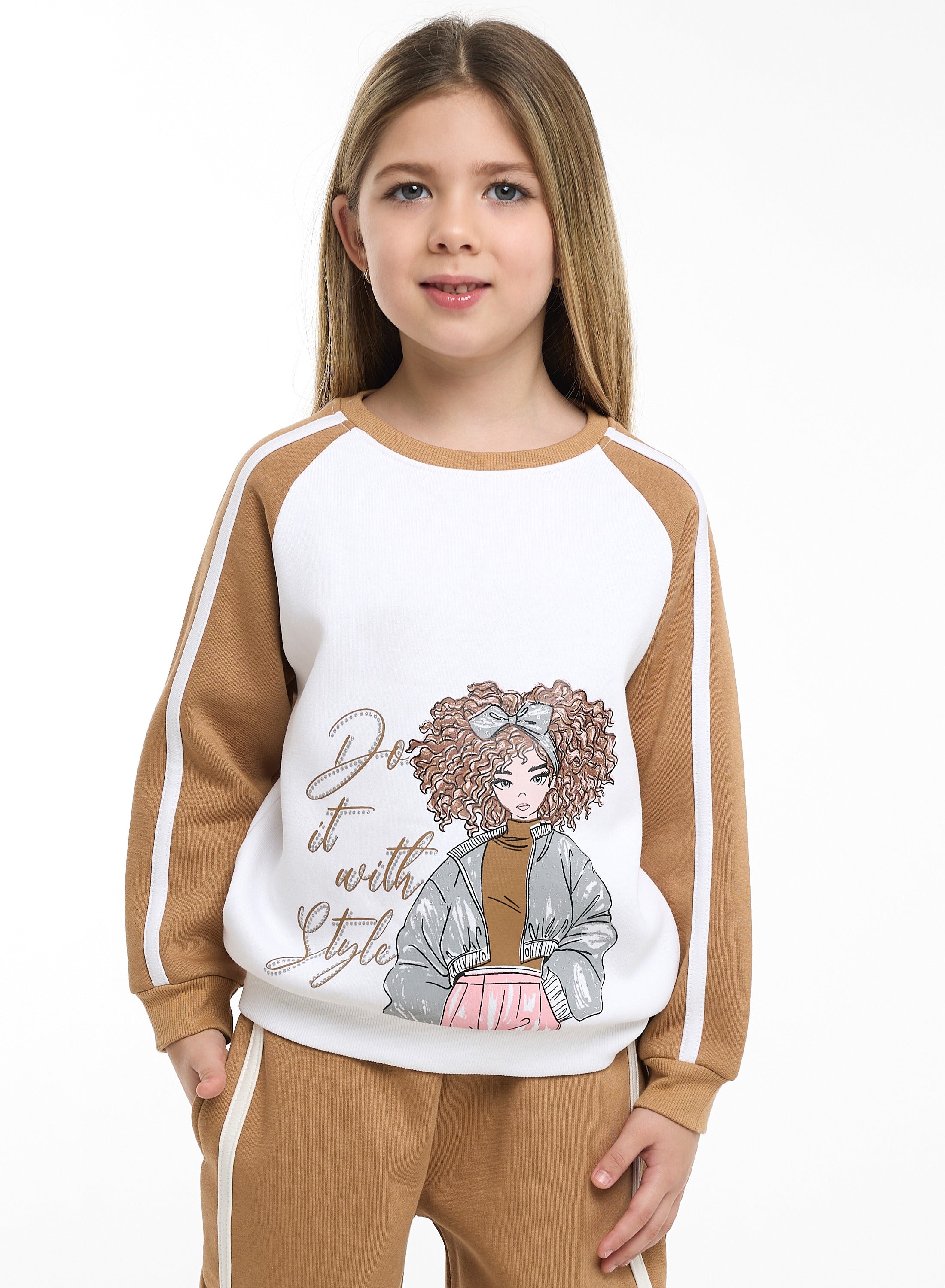 Girls Do It With Style Fleece Tracksuit “ 2-Piece Set