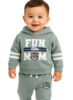 Baby Boys’ 2-Piece Set “ Œfun Like Mom” Hoodie &Amp; Joggers Set