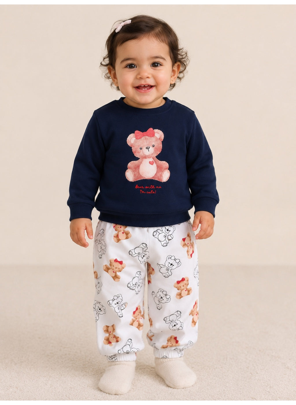Girls 2-Piece Graphic Sweatshirt & Printed Jogger Pants Set