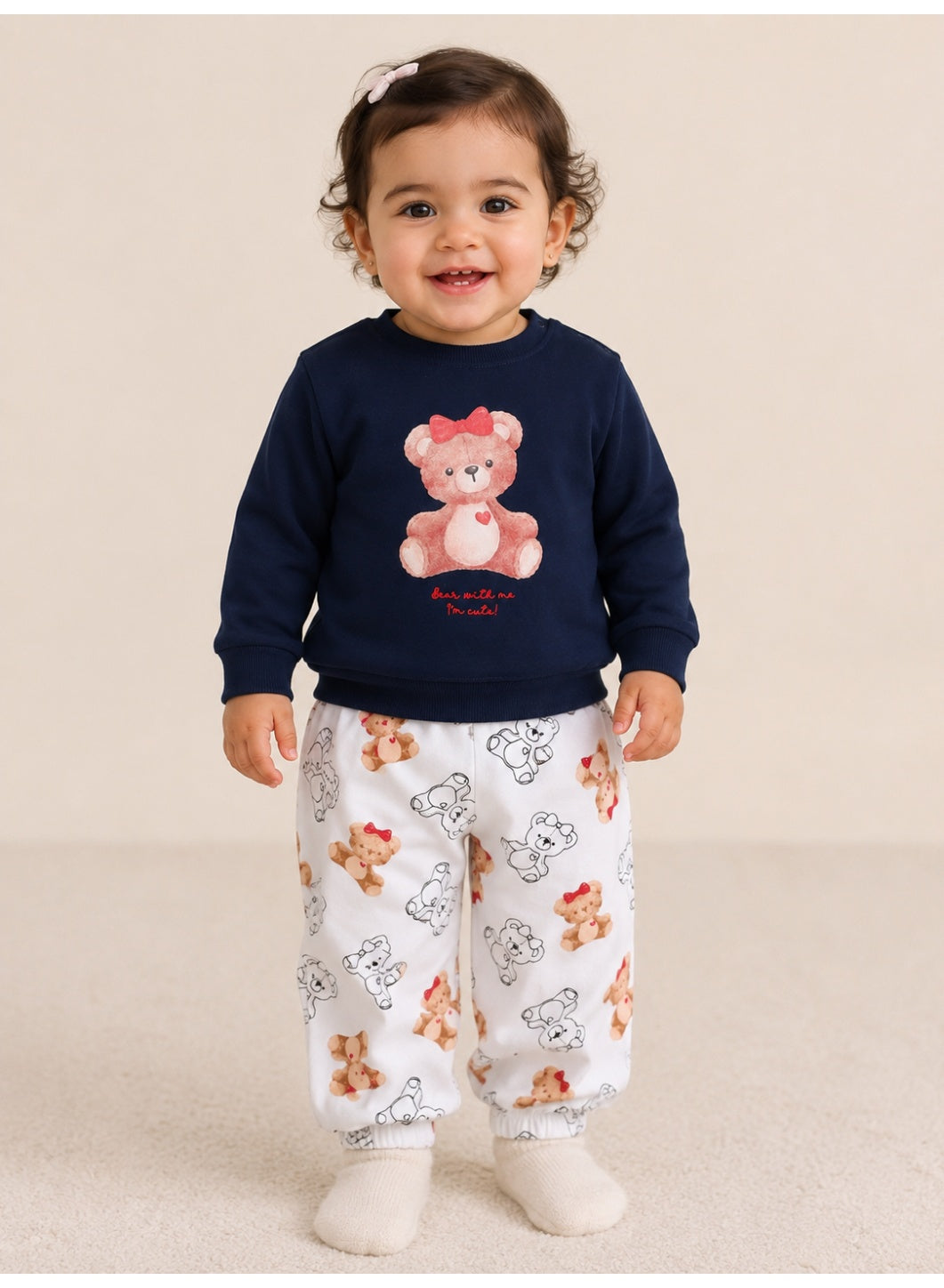 Girls 2-Piece Graphic Sweatshirt & Printed Jogger Pants Set