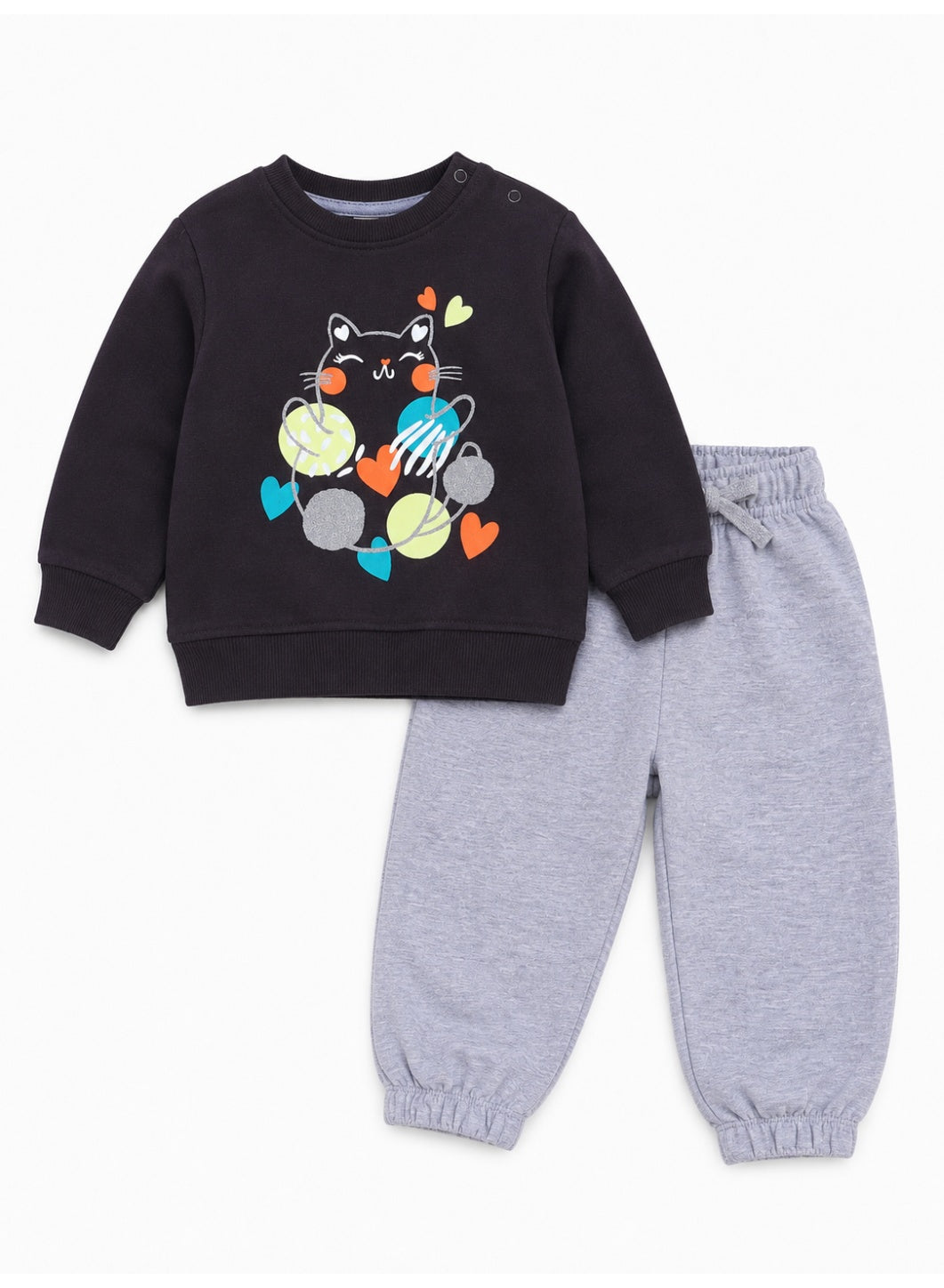 Girls 2-Piece Graphic Sweatshirt & Jogger Pants Set