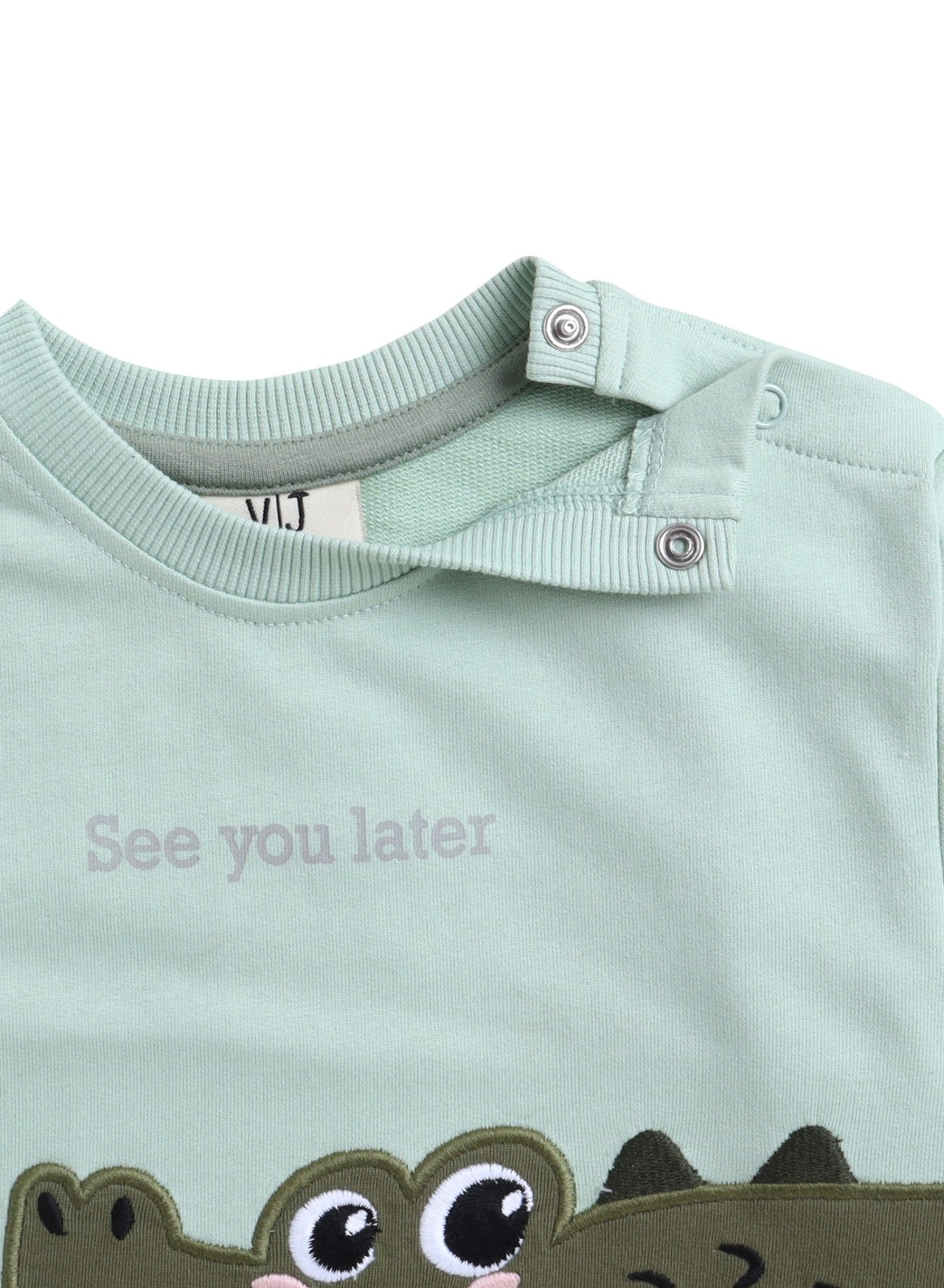 Baby Boys’ 2-Piece Set – “See You Later” Crocodile Sweatshirt & Joggers Set