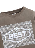 Boys' Olive Green "Best Future" Graphic Sweatshirt